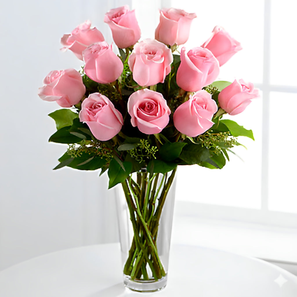 Long Stem Pink Roses