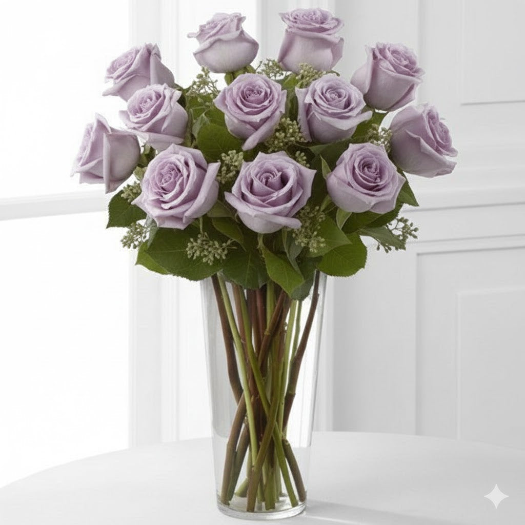 Long Stem Lavender Roses
